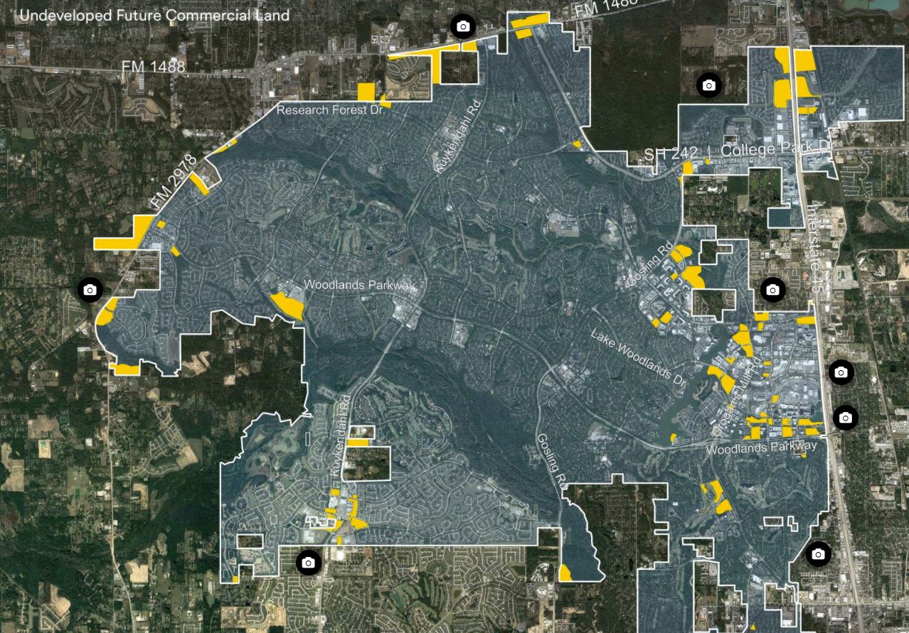 The Woodlands Undeveloped Future Commerical Land